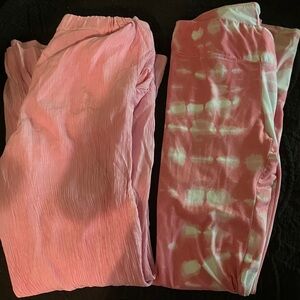 Pink and Tie-Dye Pants Set